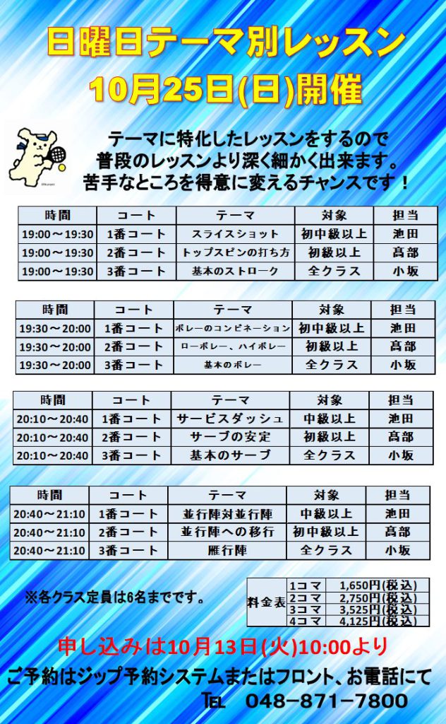 第2回男女シングルス練習会　2020/10/25