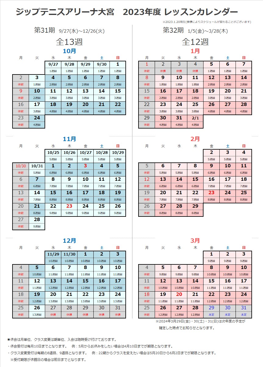 第31期～32期（2023年10月～2024年3月）